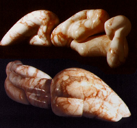 Content - stone sculpture by Christopher Rebele